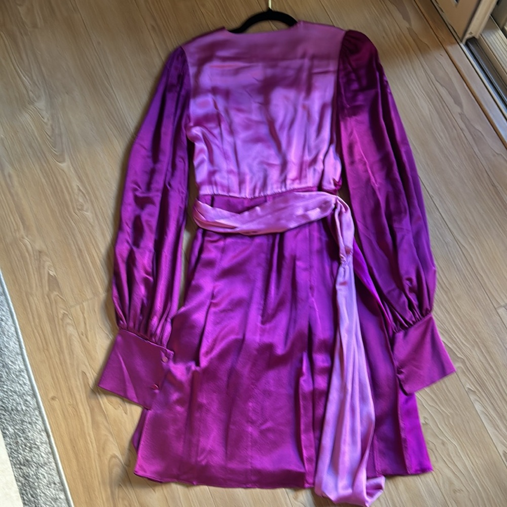 ROSKANDA SILK PURPLE DRESS - Picture 4 of 7